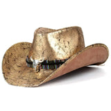 Sombrero Vaquero de Piel Dorado