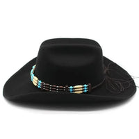Sombrero Vaquero de Fieltro Negro para Dama