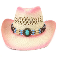 Sombrero Rosa de Playa Cowboy para Mujer