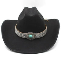 Sombrero Estilo Texano Negro de Fieltro
