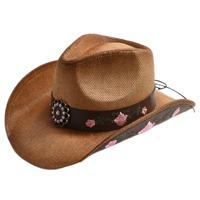 Sombrero Vaquero con Flores para Mujer